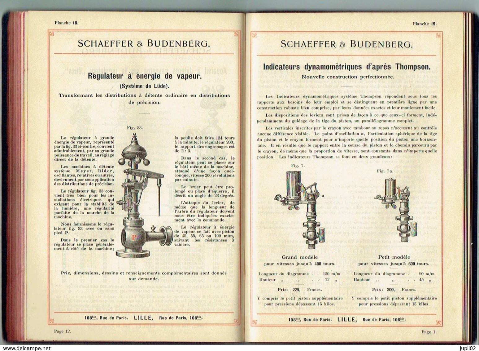 Ancien Catalogue SCHAEFFER ET BUDENBERG  A Lille  De 1900 - Materiaal En Toebehoren