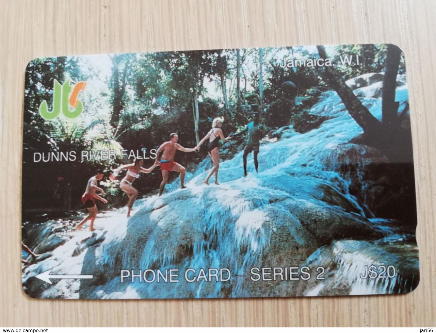 JAMAICA  J$20,-  GPT CARD  DUNNS RIVER FALLS   CONTROL NR: 1JAMC   Fine Used Card  **3224** - Jamaïque