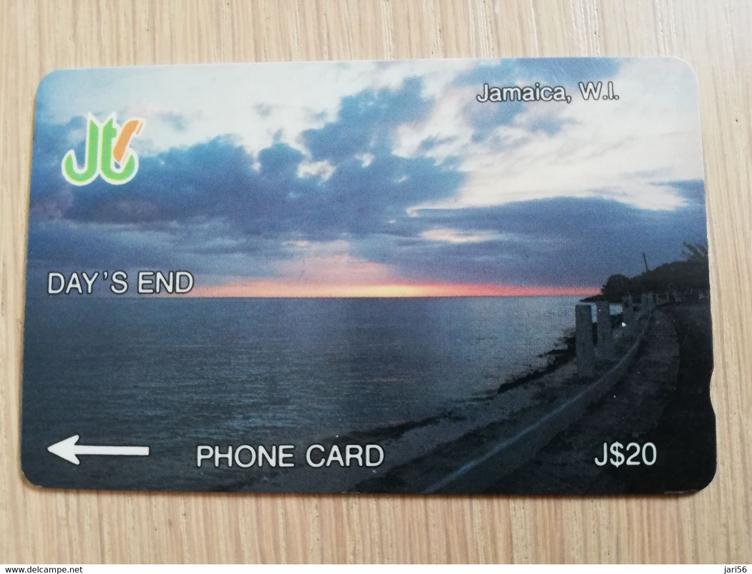 JAMAICA  J$20,-  GPT CARD   DAYS END  CONTROL NR: 7JAME   Fine Used Card  **3228** - Giamaica