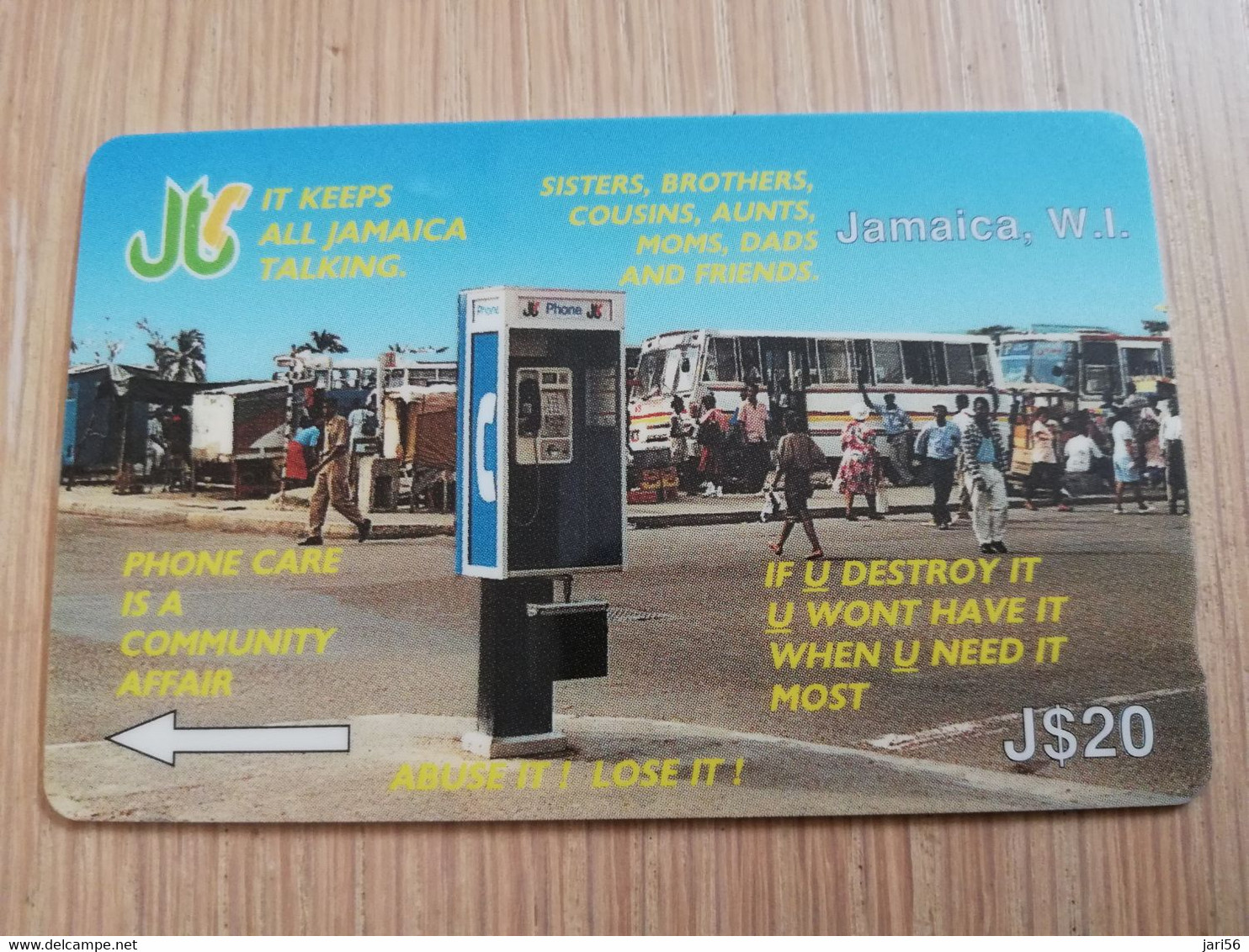 JAMAICA  J$20-  GPT CARD   KEEPS JAMAICA TALKING CONTROL NR: 12JAMA   Fine Used Card  **3232** - Jamaica