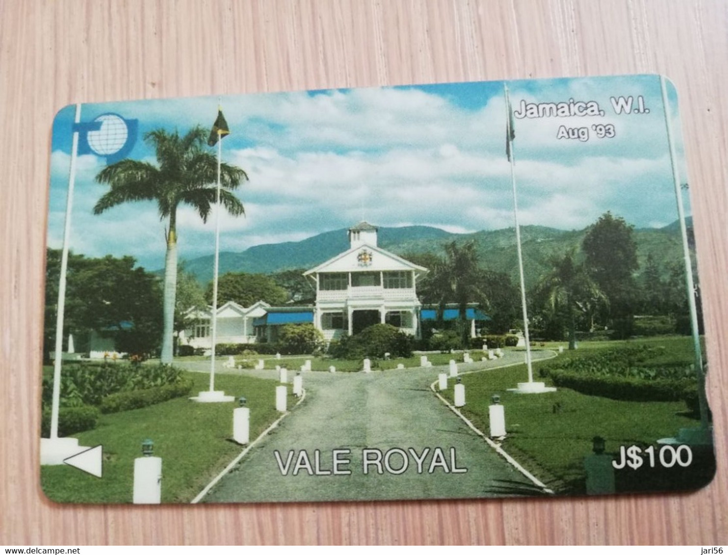 JAMAICA  J$100-  GPT CARD   VALE ROYAL CONTROL NR: 15JAMD   Fine Used Card  **3235** - Jamaica