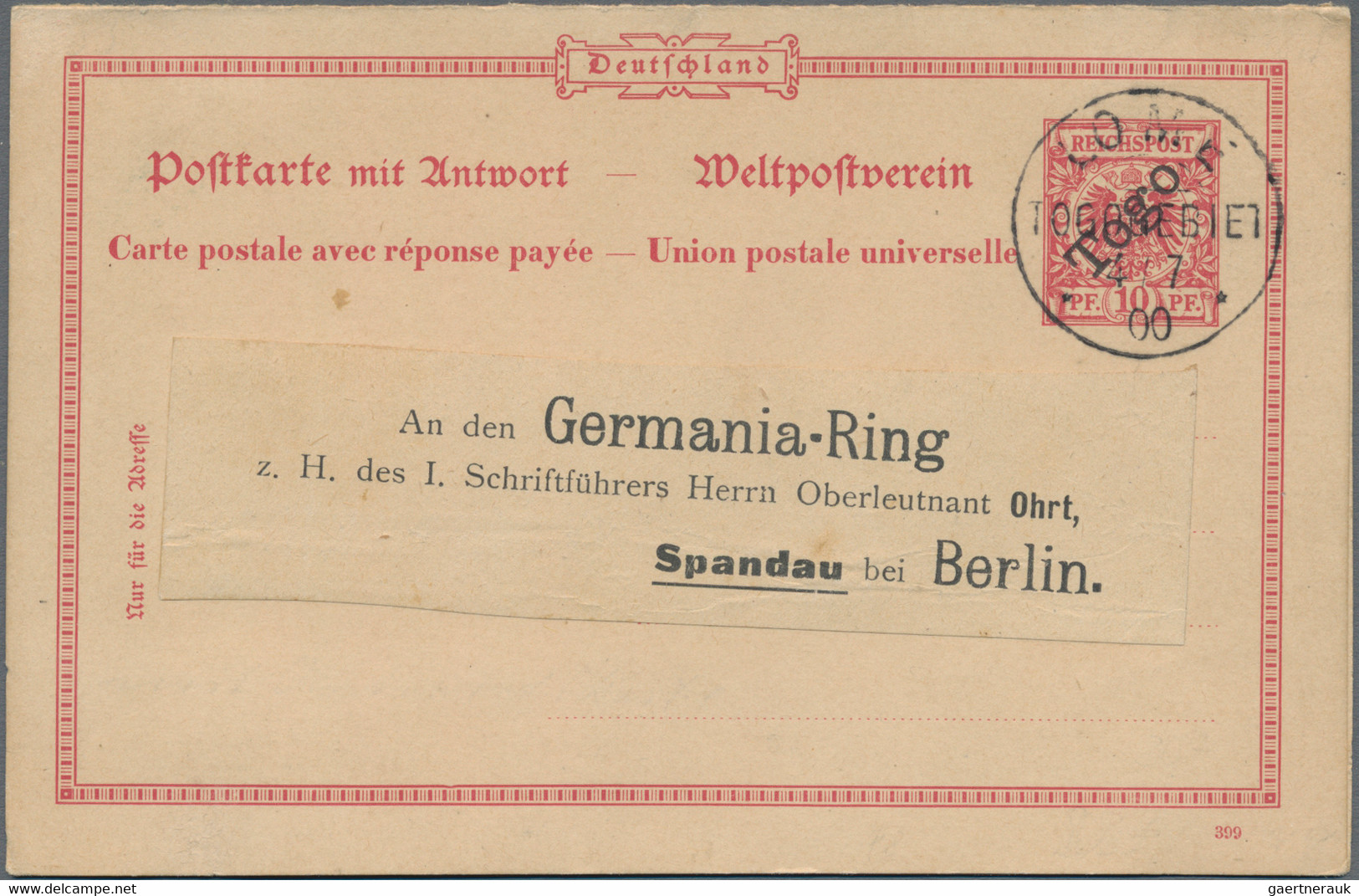 Deutsche Auslandspostämter + Kolonien: 1882/1914, Partie von 17 gebrauchten Ganzsachen, dabei Türkei
