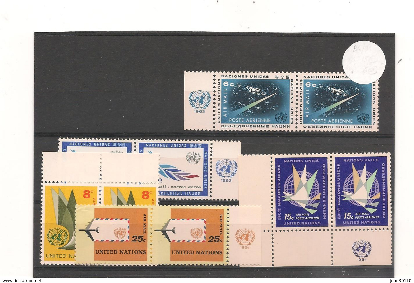 1963/66 P.A. N° Y/T : 8/14** EN PAIRE - Unused Stamps