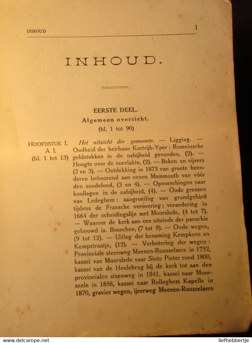 (Ledegem) Geschiedenis Van Ledeghem - Door Mussely En Buysschaert - Originele Uitgave Van 1912 - History