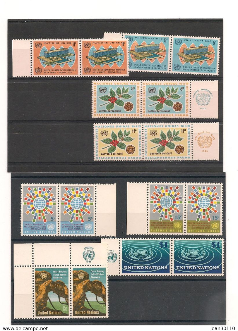 1966 N° Y/T :148/155** EN PAIRE COTE : 15,20 € - Unused Stamps