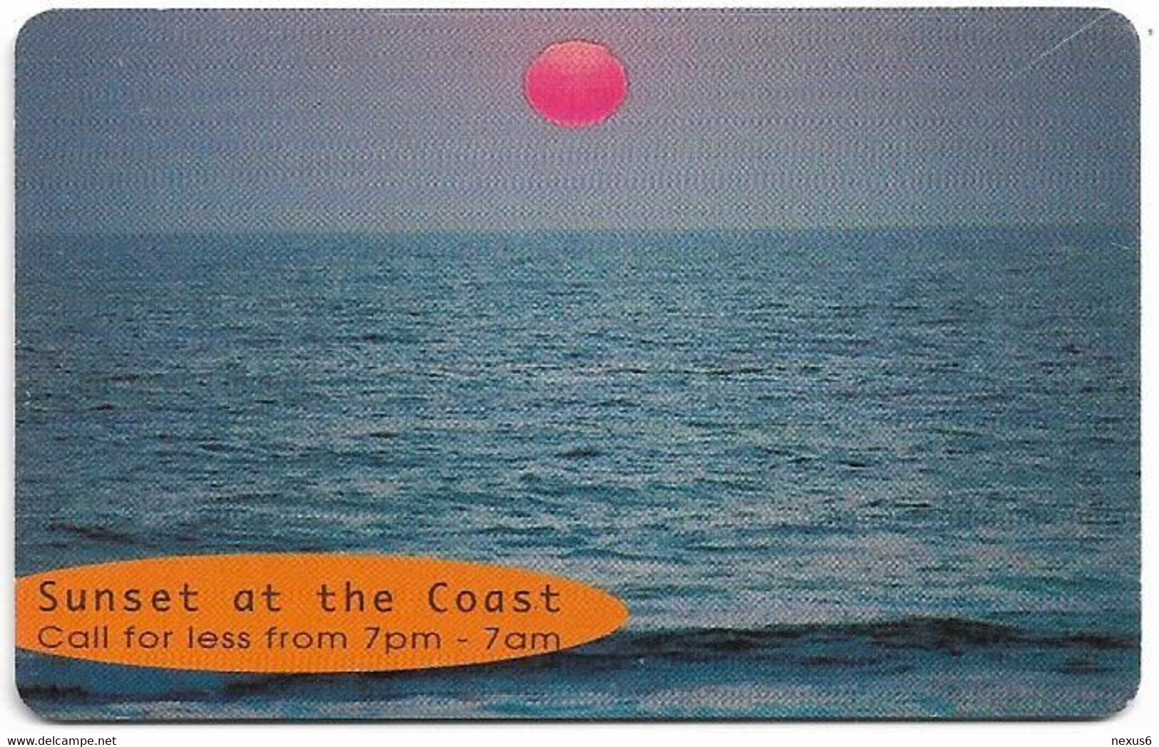 Namibia - Telecom Namibia - Sunset - Sunset At The Coast 1 (Blue Front), Solaic, 10$, 60.000ex, Used - Namibia