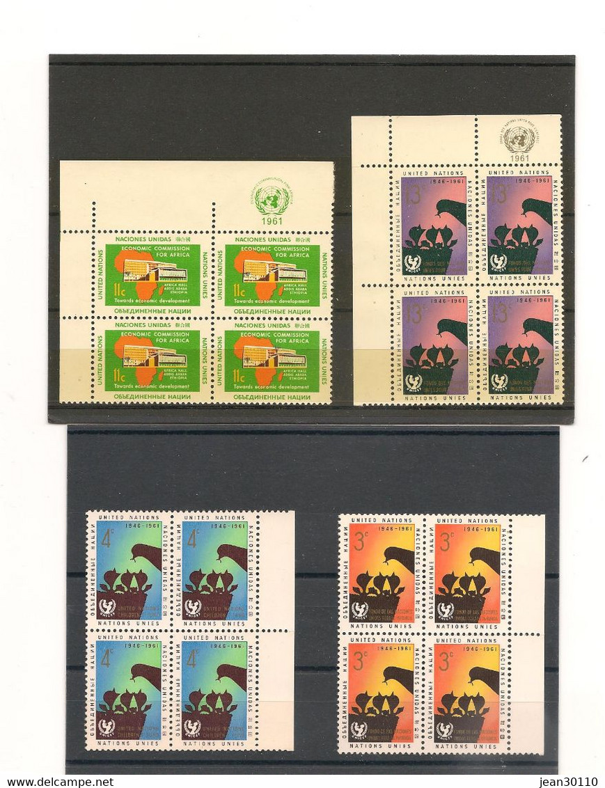 1961 N° Y/T :92/95** EN BLOC DE 4 - Unused Stamps