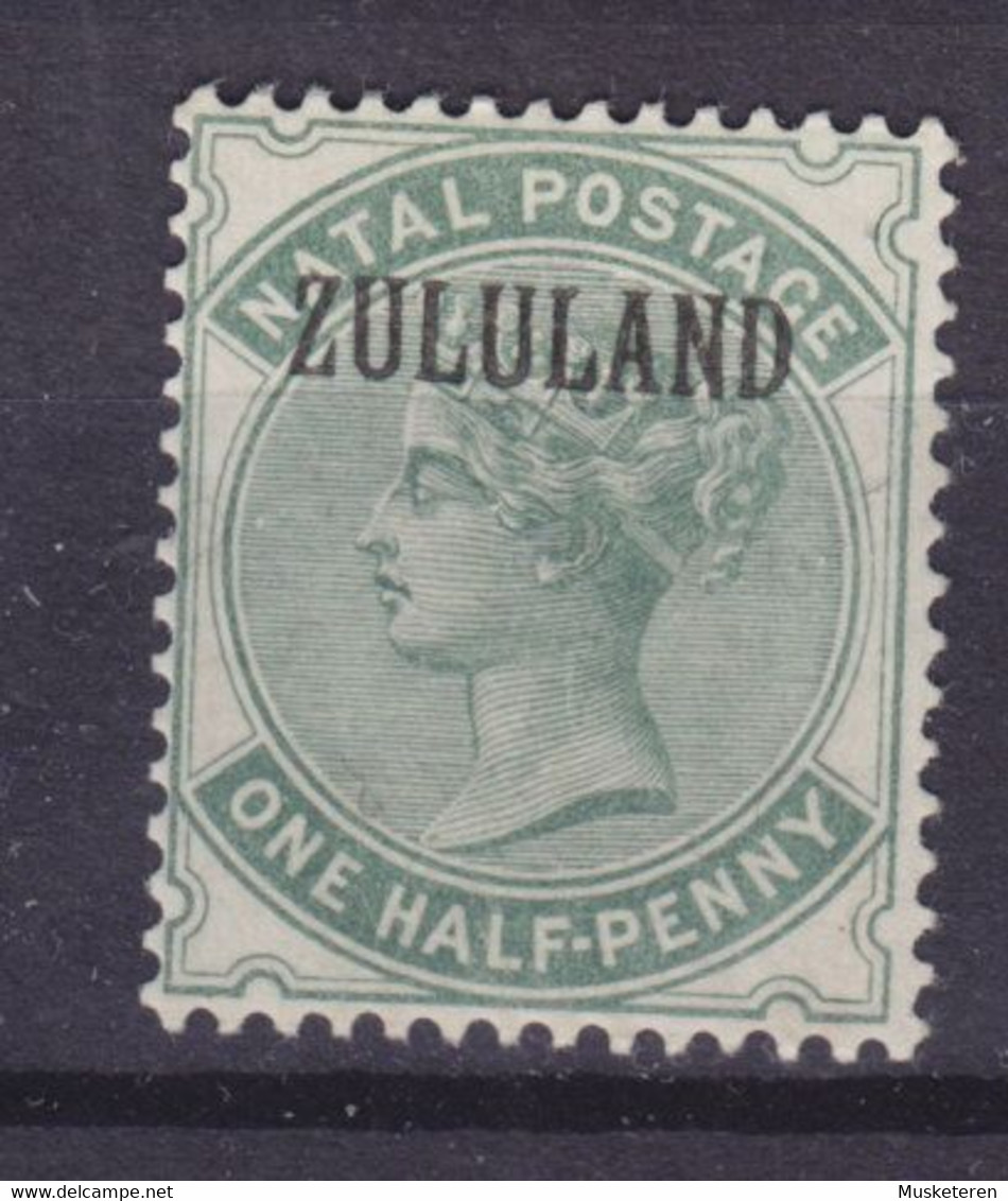 Zululand 1888 Mi. 1l    ½ Penny (Natal) Victoria Overprinted ZULULAND ERROR Variety 'Missing Point', MH* (Cote : 40 €) - Zululand (1888-1902)