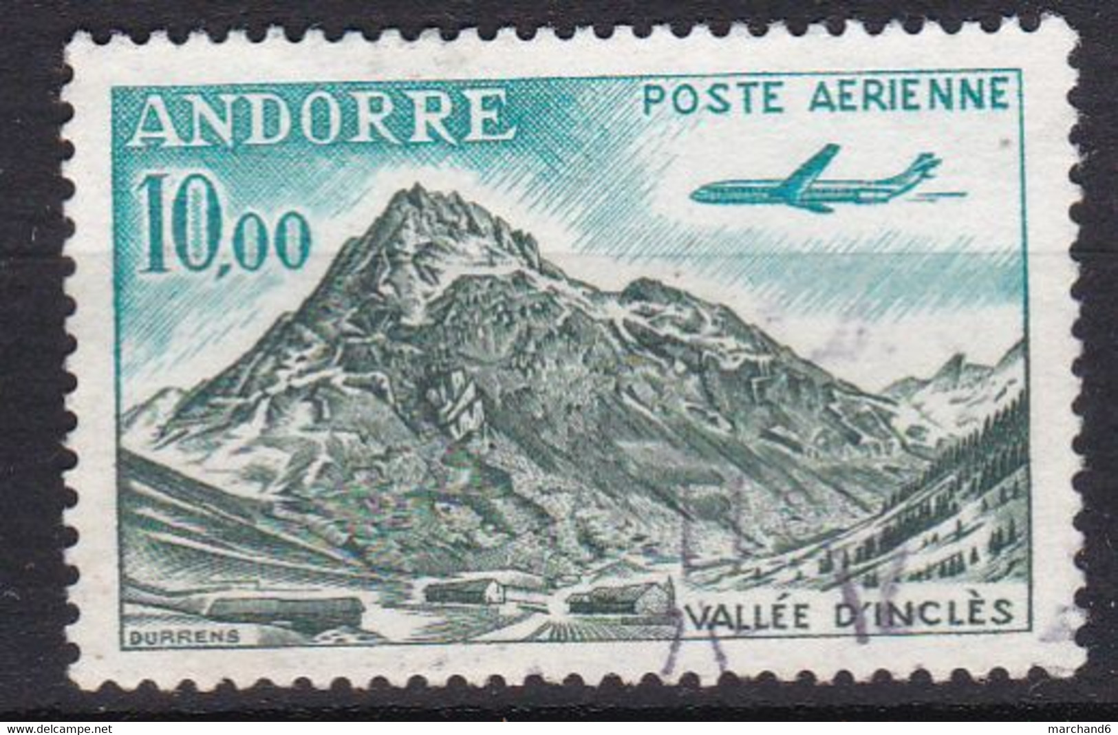 Andorre Français Poste Aérienne N°8 Oblitéré - Airmail