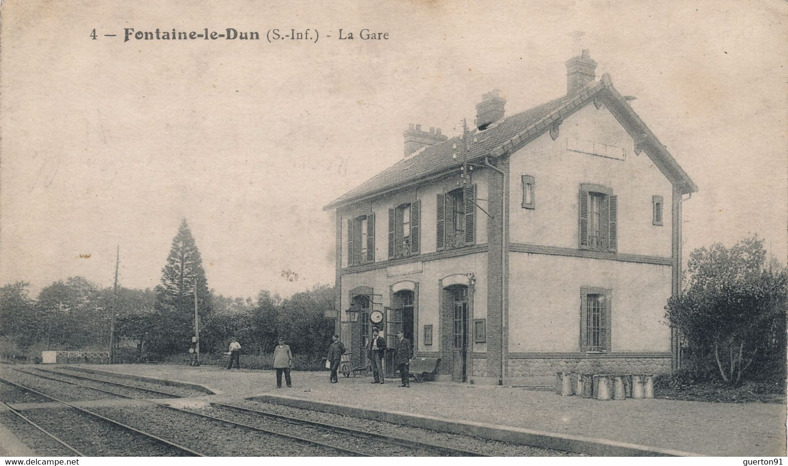 (CPA 76) FONTAINE-LE-DUN  /  La Gare - - Fontaine Le Dun
