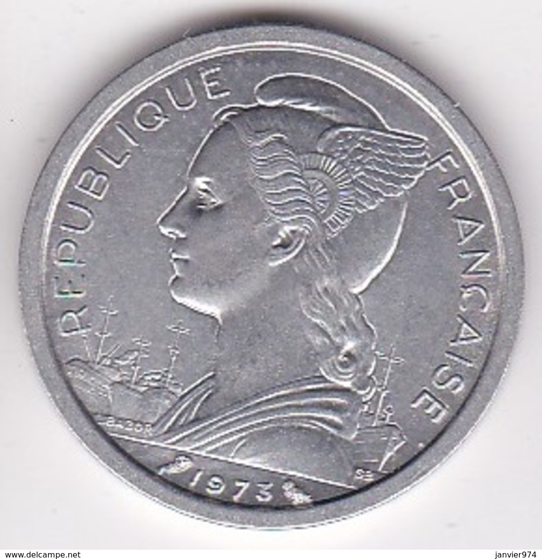 ILE DE LA REUNION. 1 FRANC 1973 . ALUMINIUM - Riunione