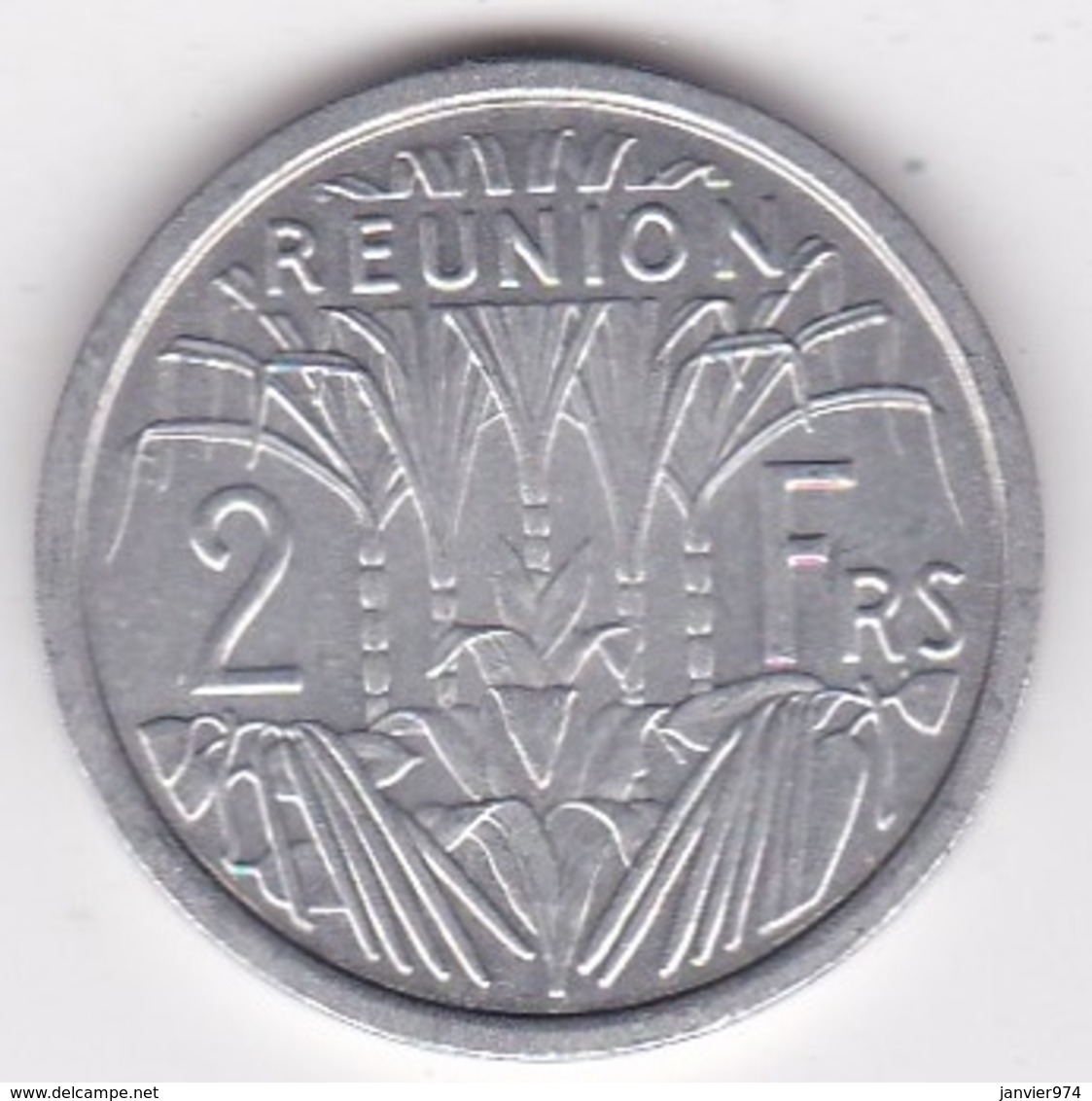 ILE DE LA REUNION. 2 FRANCS 1973. ALUMINIUM - Reunion