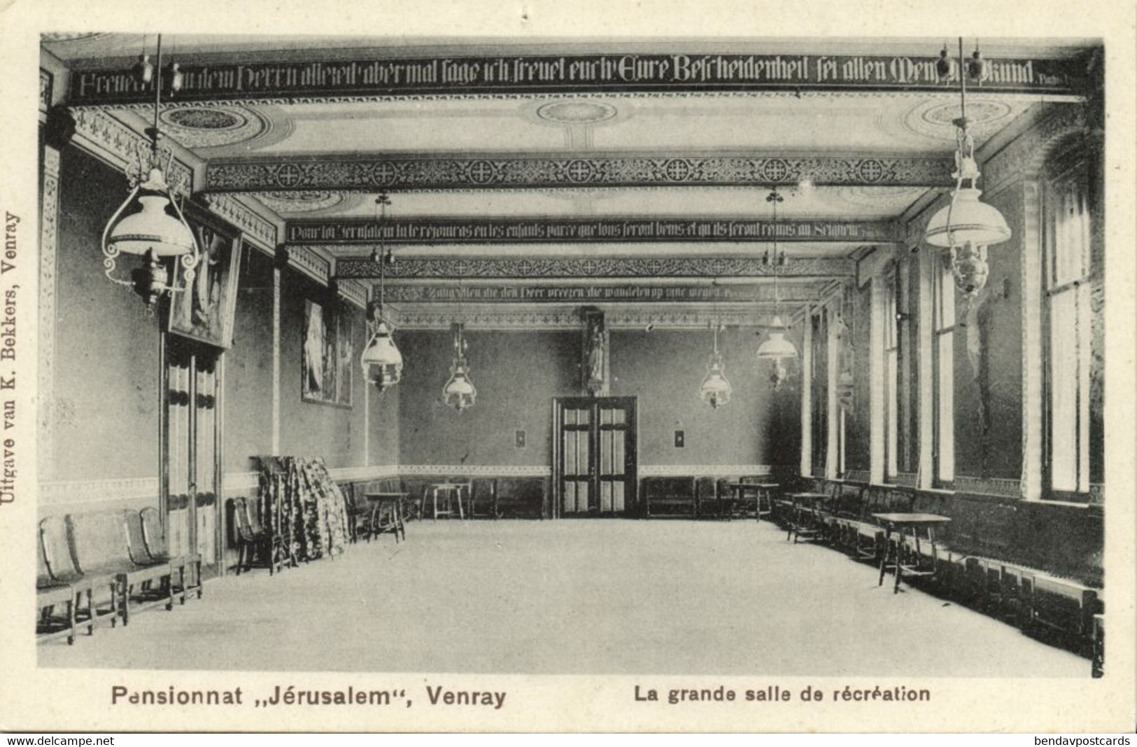 Nederland, VENRAY, Pensionnat Jerusalem, La Grande Salle De Récréation (1910s) Ansichtkaart - Venray