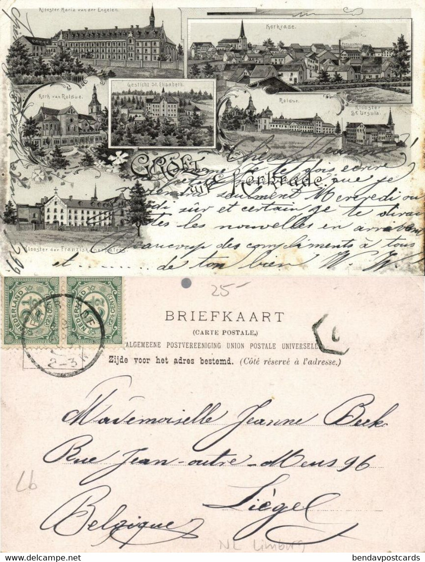 Nederland, KERKRADE, Meerbeeldkaart, Kloosters, Kerk Van Rolduc (1899) Ansichtkaart - Kerkrade