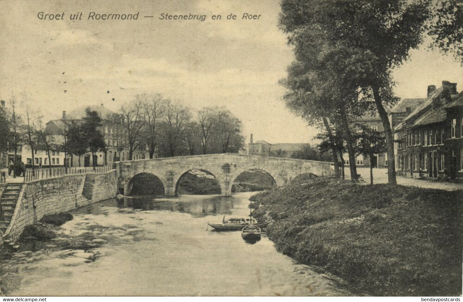 Nederland, ROERMOND, Steenebrug En De Roer (1912) Ansichtkaart - Roermond