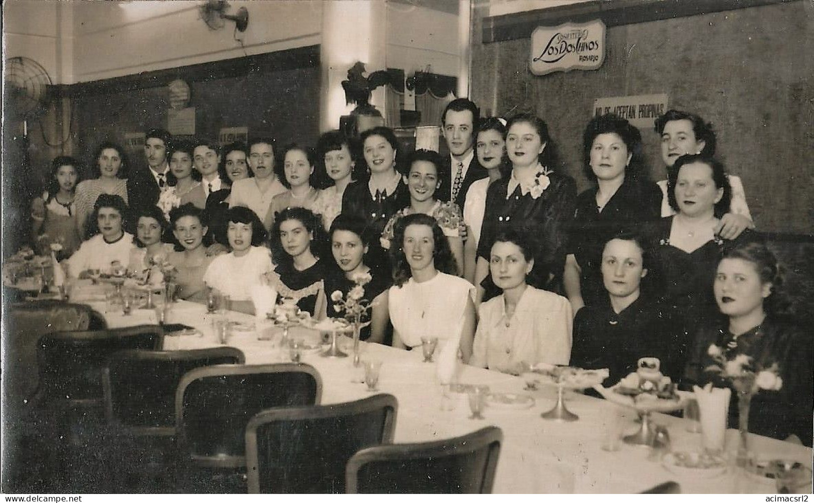 X4263 Pretty WOMEN Together In LOS DOS CHINOS Restaurant Argentina - Photo 15x9cm 1940' - Pin-up