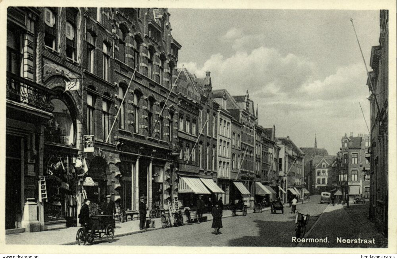 Nederland, ROERMOND, Neerstraat, Bakfiets (1930s) Ansichtkaart - Roermond