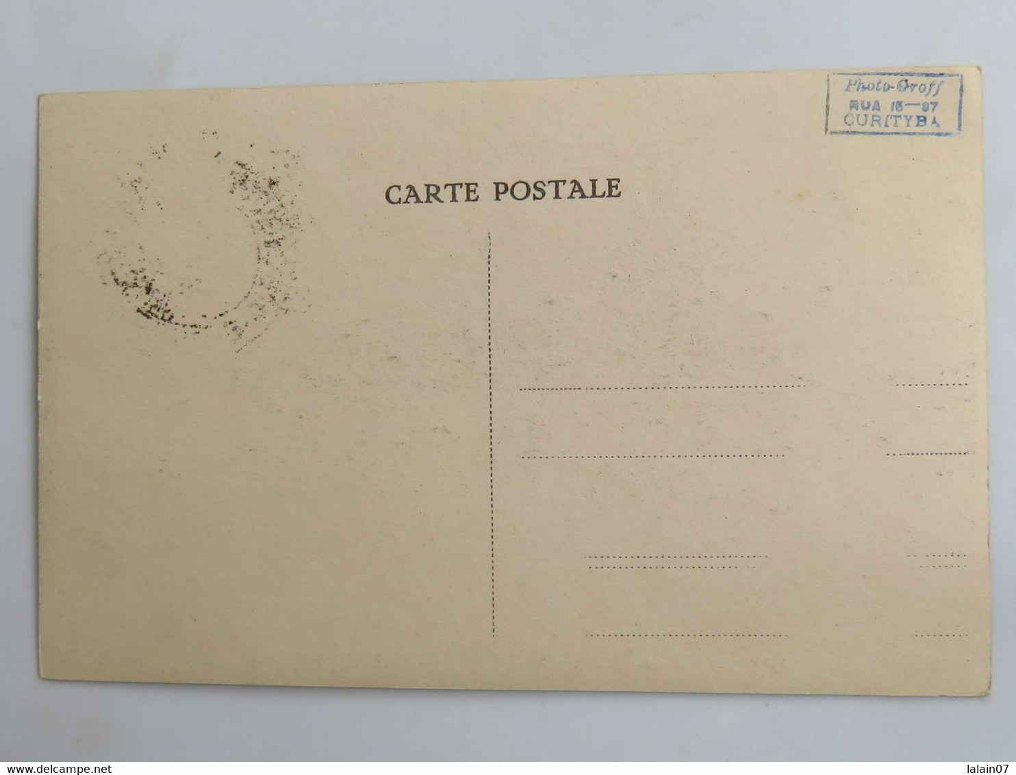 C. P. A. : BRESIL : E. F. PARANA, Viaducto Carvalho, Trem, Stamp En 1928 - Curitiba