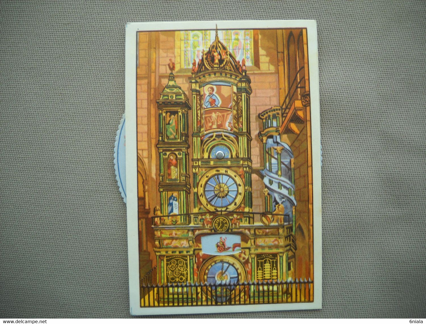 2805  Carte  à SYSTEME MULTIVUES HORLOGE Astronomique De La Cathédrale De Strasbourg (scan Recto-verso)   67 Bas Rhin - Móviles (animadas)