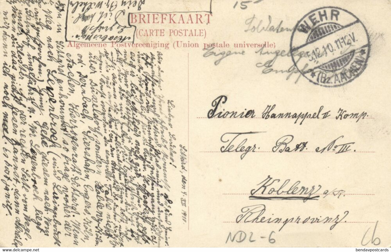 Nederland, SITTARD, Gezicht Op De Walzijde (1910) Ansichtkaart - Sittard