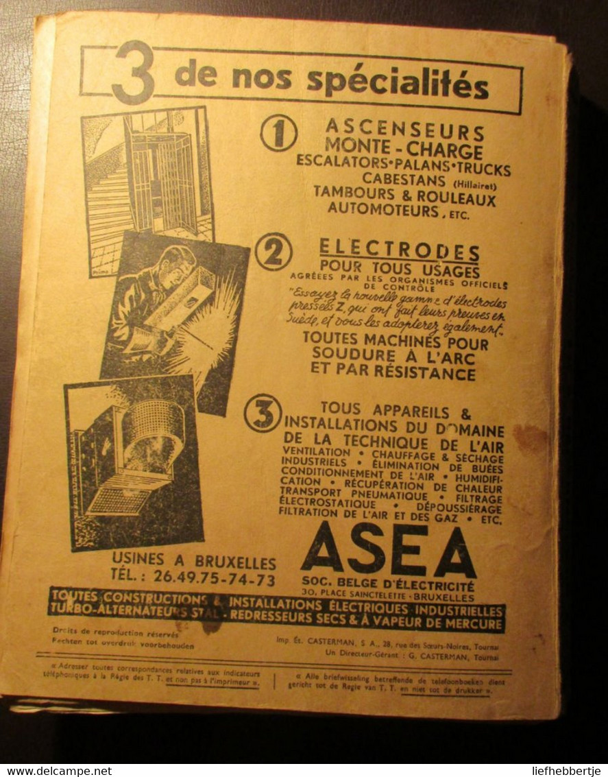 Indicateur officiel des téléphones - Telefoonboek - telefoongids = 1949 = Liège Namur Hainaut et Luxembourg