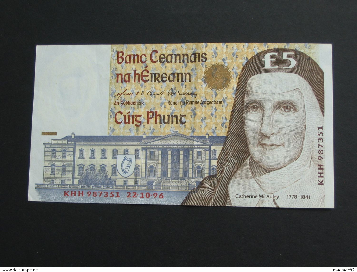 5 Five Pound  1996 - IRLANDE - The Central Bank Of Ireland   **** EN  ACHAT IMMEDIAT  **** - Irlanda