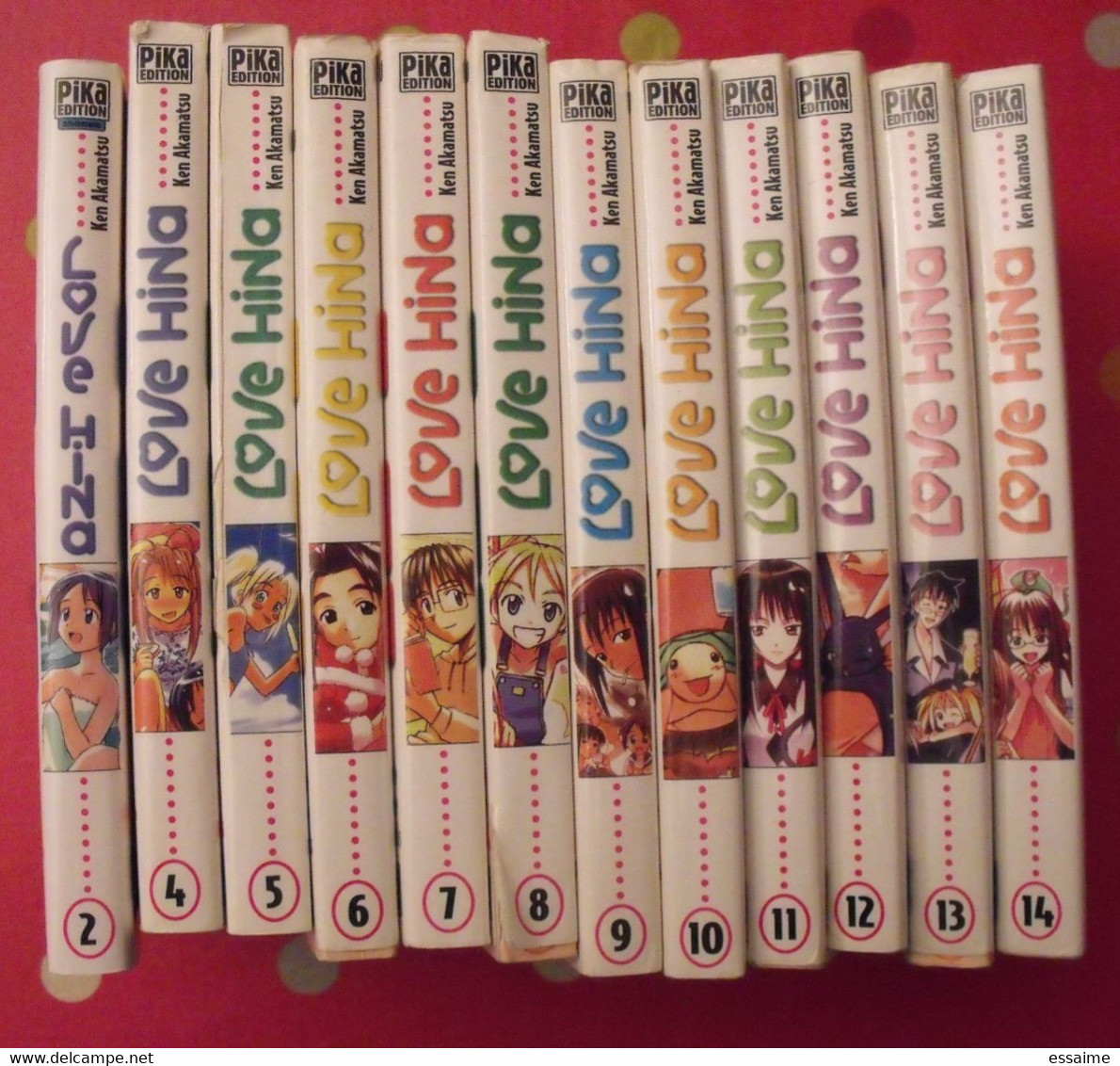 Lot De 12 Tomes De "Love Hina". Ken Akamatsu. Pika édition 2002-04. - Mangas Version Française