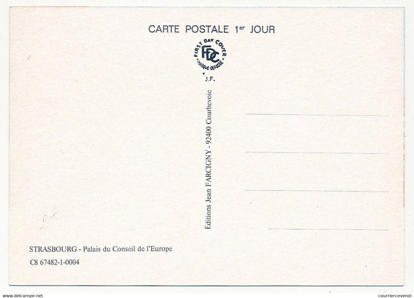 FRANCE - Carte Premier Jour 0,50E Et 0,75E Conseil De L'Europe - Strasbourg - 18/10/2003 - 2000-2009