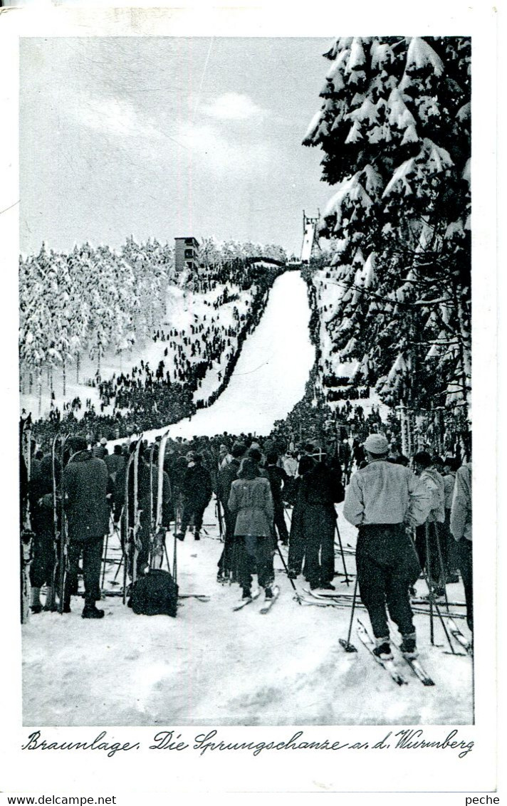 N°4442 R -cpa Saut à Skis -Braunlager Die Sprungschanze  Wurinberg - Sports D'hiver