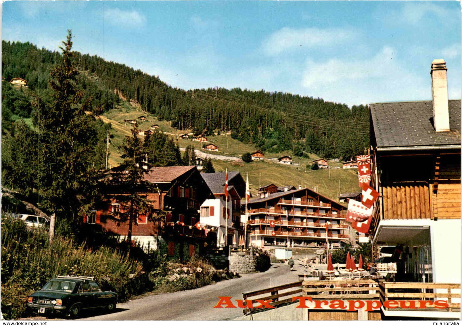 Les Mayens-de-Riddes - Bar-Kiosque "Aux Trappeurs" (11093) * 27. 8. 1980 - Riddes