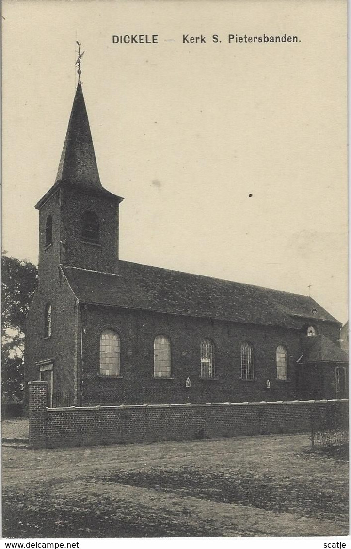 Dickele  -   Kerk  St. Pietersbanden. - Zwalm