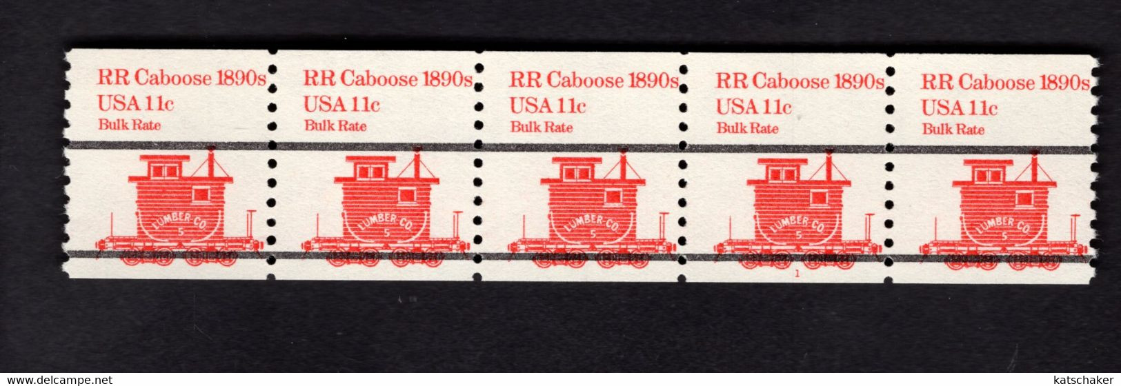 1087632130 SCOTT 1905A POSTFRIS MINTNEVER HINGED POSTFRISH EINWANDFREI - TRANSPORTATION - RR CABOOSE 1890S PCN5 - PL 1 - Roulettes (Numéros De Planches)