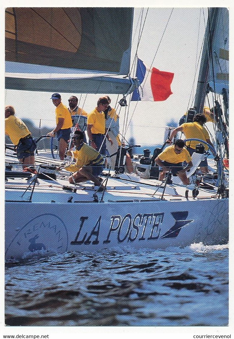 FRANCE - CP Maxi-Yacht "La Poste" - Obl Illustrée Cherbourg + Timbre Nouvelle Zélande WorldYacht  10/1/1995 - Standard- Und TSC-AK (vor 1995)