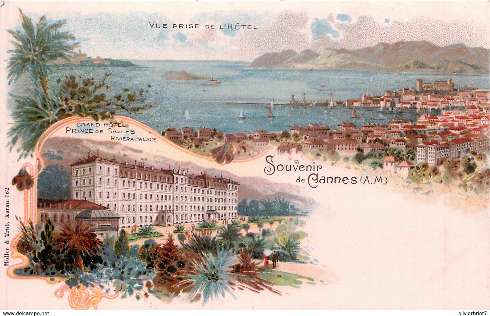 France - 06 - Type Gruss Aus - Cannes - Souvenir De Cannes - Grand Hôtel Prince De Galles Et Vue Prise De L' Hôtel - Cannes