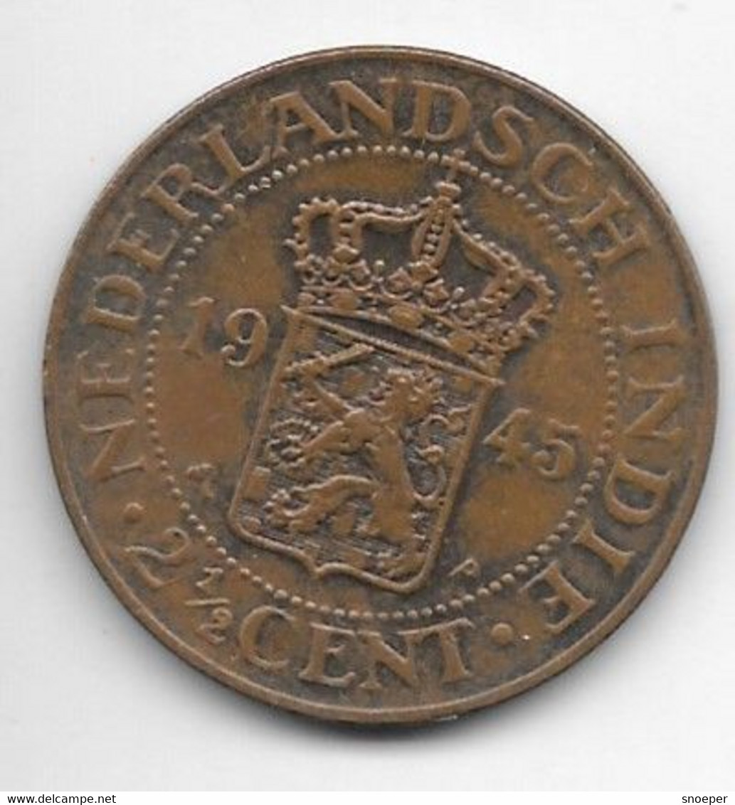 *netherlands East India 2,5 Cents 1945p Km 316   Xf+ - Niederländisch-Indien