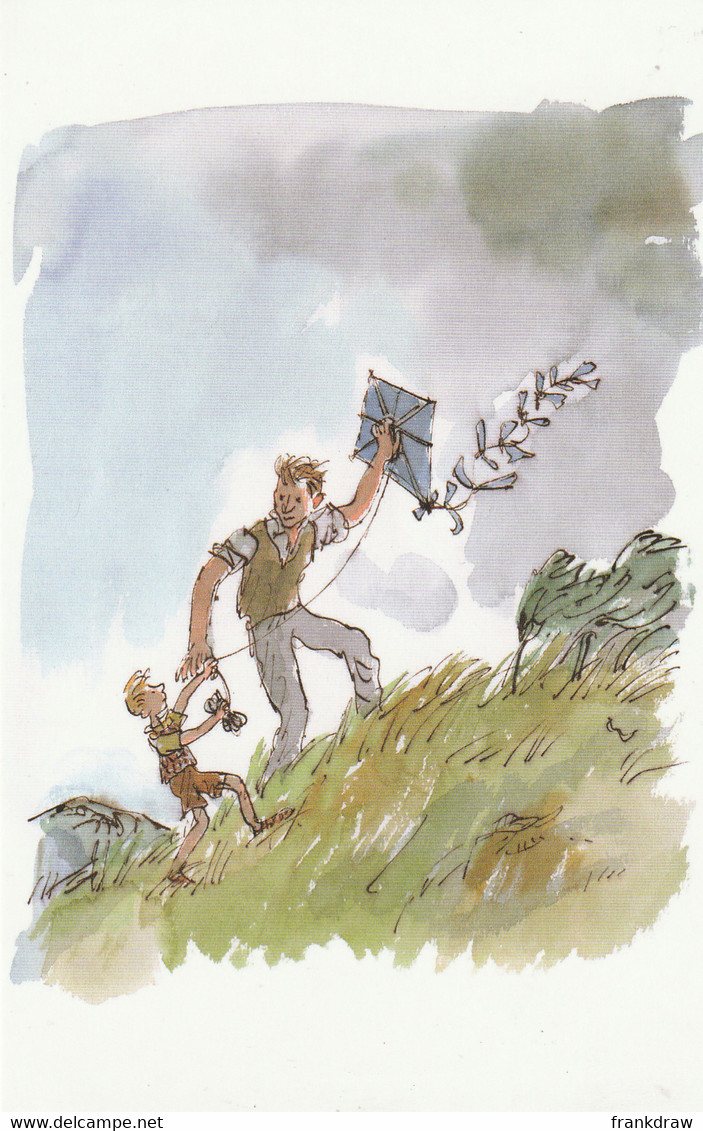 Postcard - Roald Dahl - My Father Without The Slightest Doubt Was The Most Marvellous Dad - New - Boeken & Catalogi