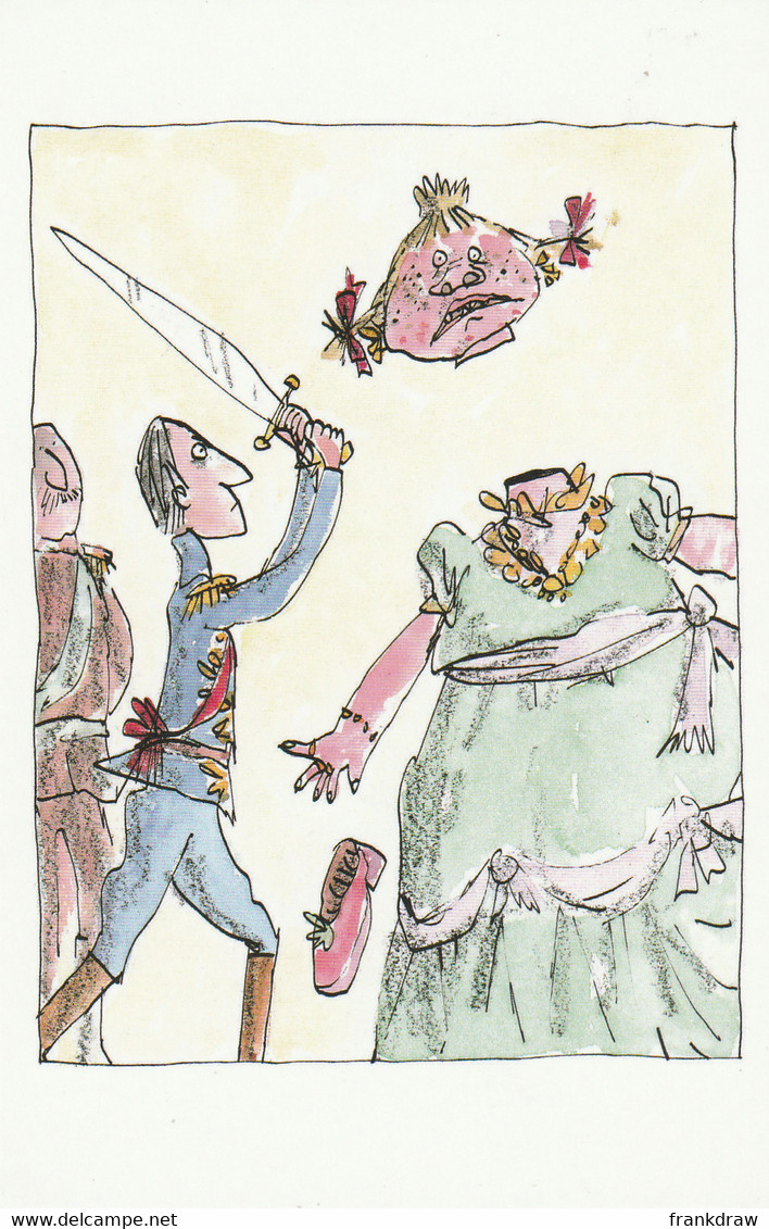 Postcard - Roald Dahl - Off With Her Head ,The Prince Roared - New - Boeken & Catalogi