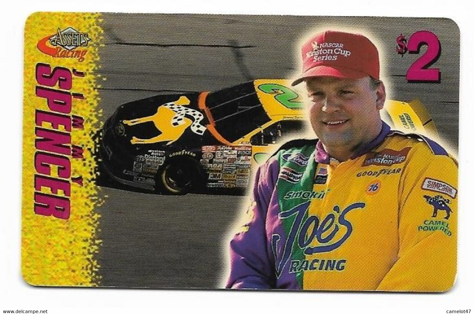 Racing, NASCAR, Jimmy Spencer, Sprint $2 Calling Card, Expired In 1997, # Racing-40 - Sport