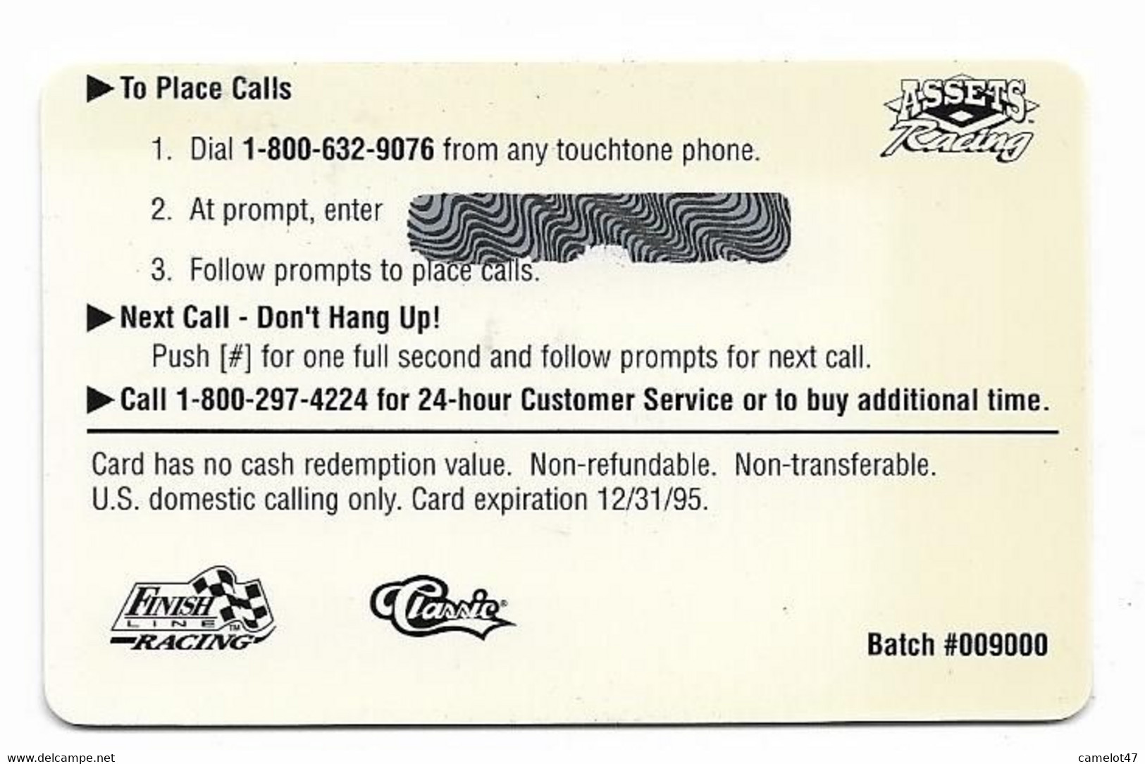 Racing, NASCAR, Dale Jarret, Sprint 1 Minute Calling Card, Expired In 1995, # Racing-43 - Sport