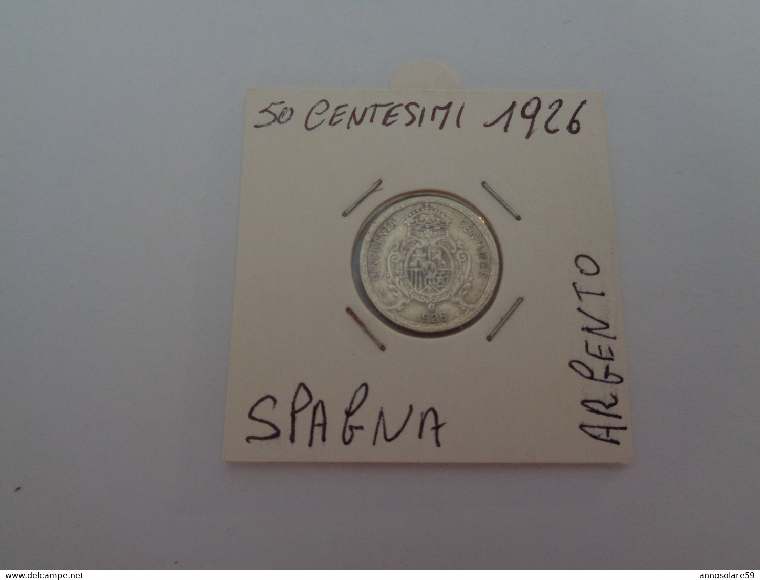 Spagna Monete 50 Centesimi 1926 - Alfonso XIII - IN Argento - LEGGI -  Colecciones