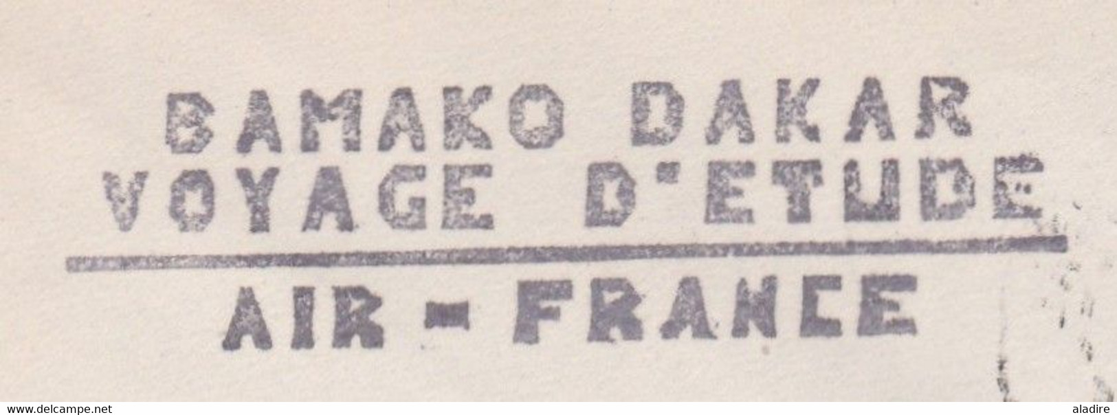 1937 - Enveloppe Par Avion De Bamako, Soudan à Dakar, Sénégal  - Voyage D'étude Air France - Brieven En Documenten