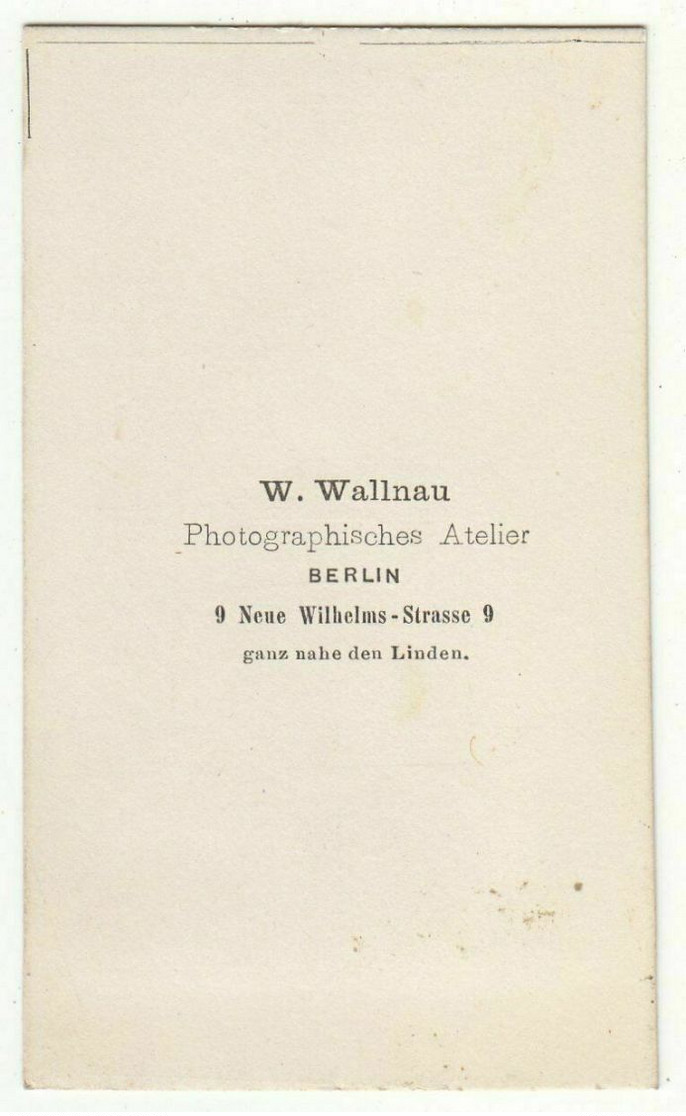 CDV Photo Foto Um 1865/70 - W. Wallnau, Berlin - Junger Soldat - War, Military