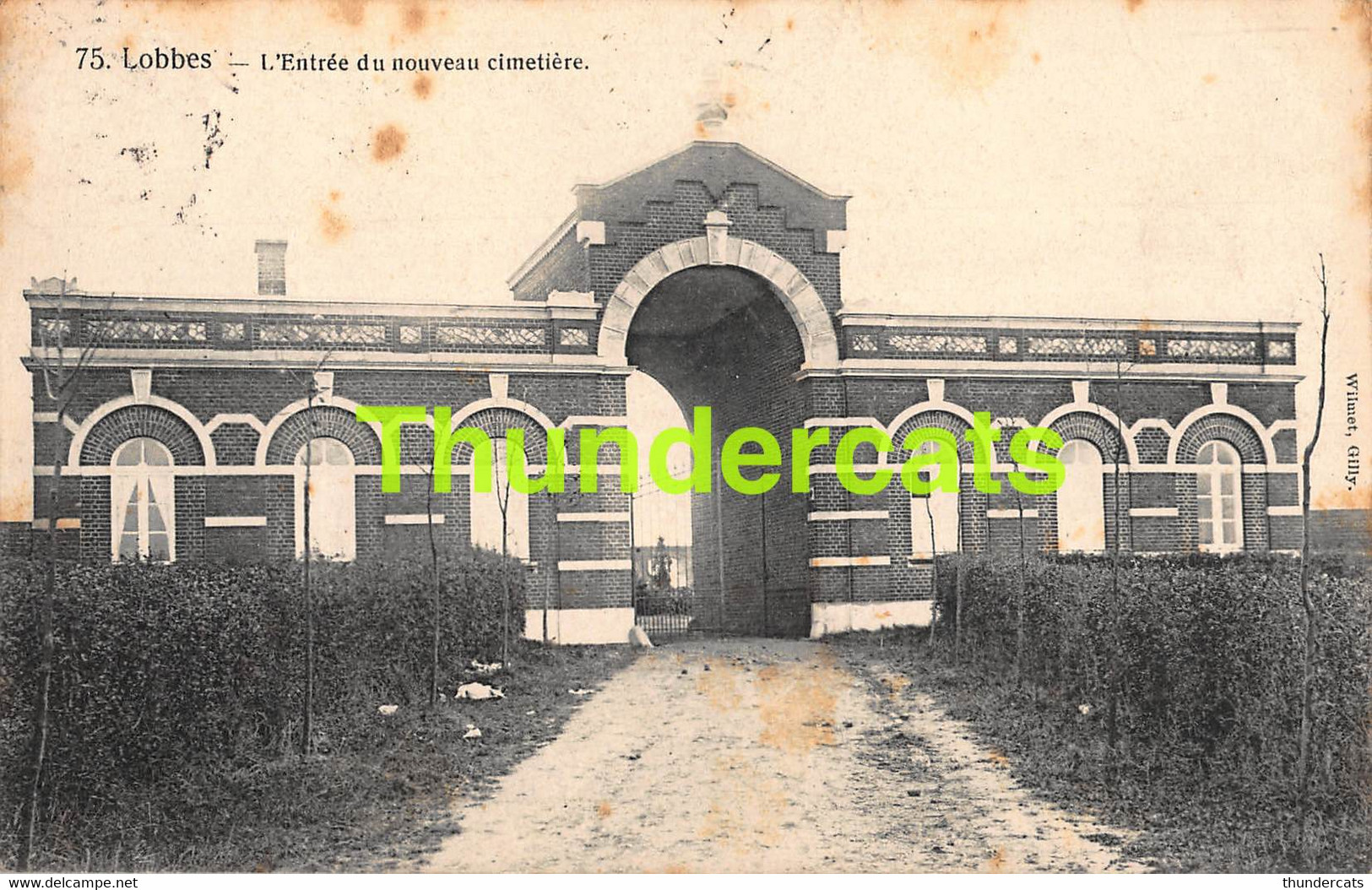 CPA LOBBES L'ENTREE DU NOUVEAU CIMETIERE - Lobbes