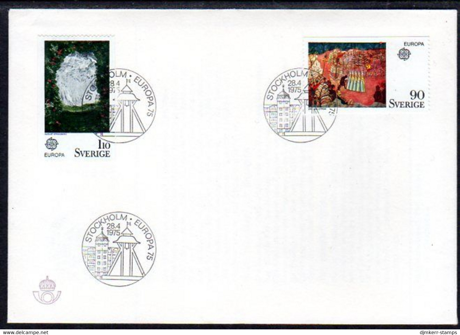 SWEDEN 1975 Europa: Paintings FDC.  Michel 899-900 - FDC