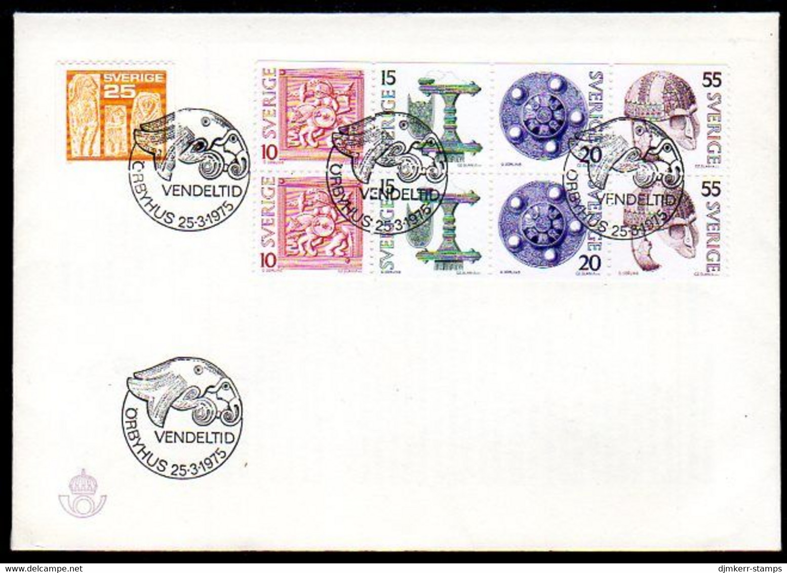 SWEDEN 1975 Archaeological Finds FDC.  Michel 894-98 - FDC