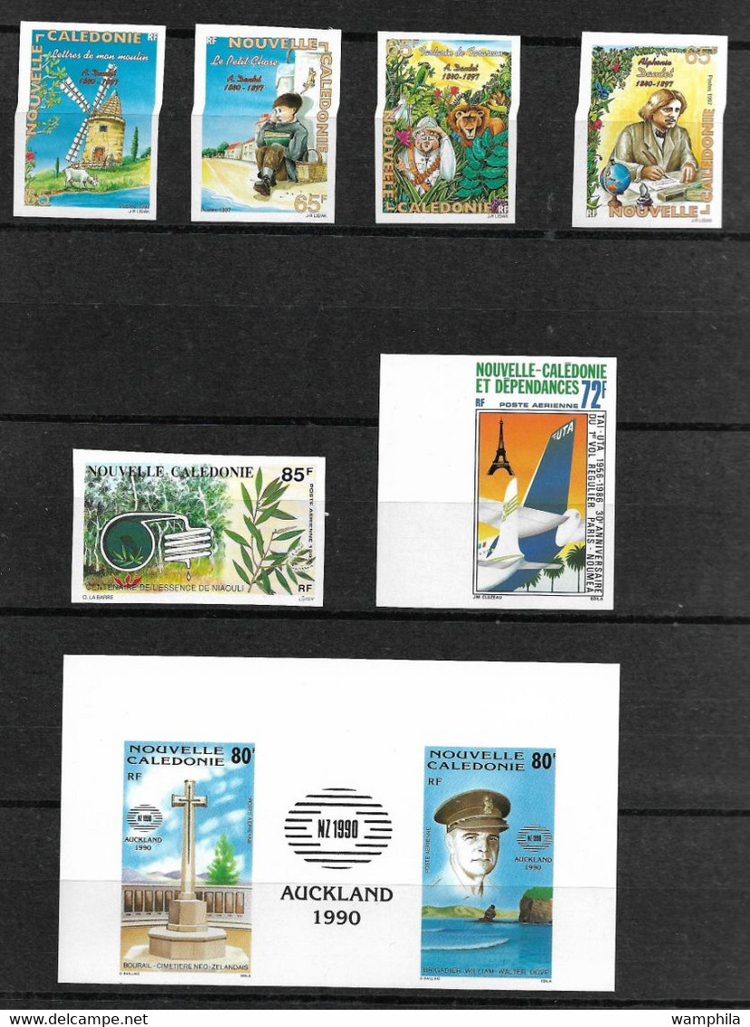 Nouvelle-Calédonie 1983/1997 Un Lot De 93 Timbres Non Dentelés** Cote 870,50€ - Imperforates, Proofs & Errors