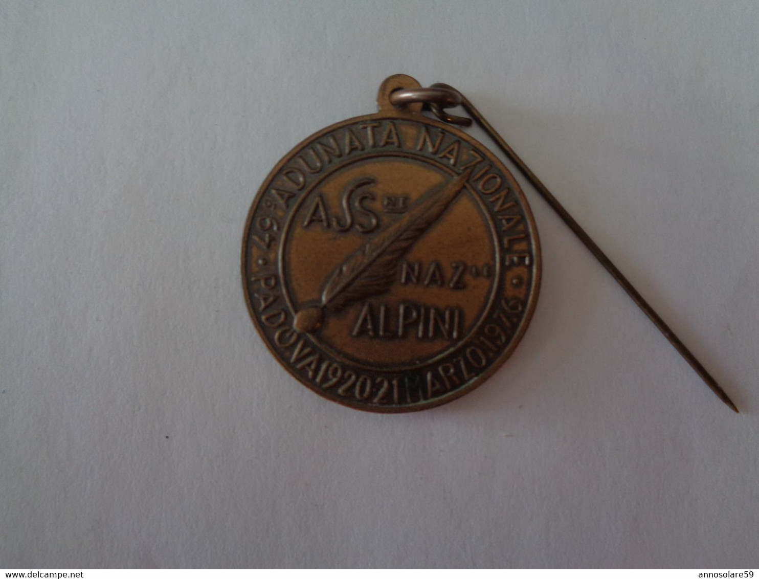 Medal, Medaglia 49° ADUNATA NAZIONALE ALPINI - PADOVA, 19,20,21 MARZO 1976  A.N.A. Associazione Nazionale Alpini - LEGGI - Italia