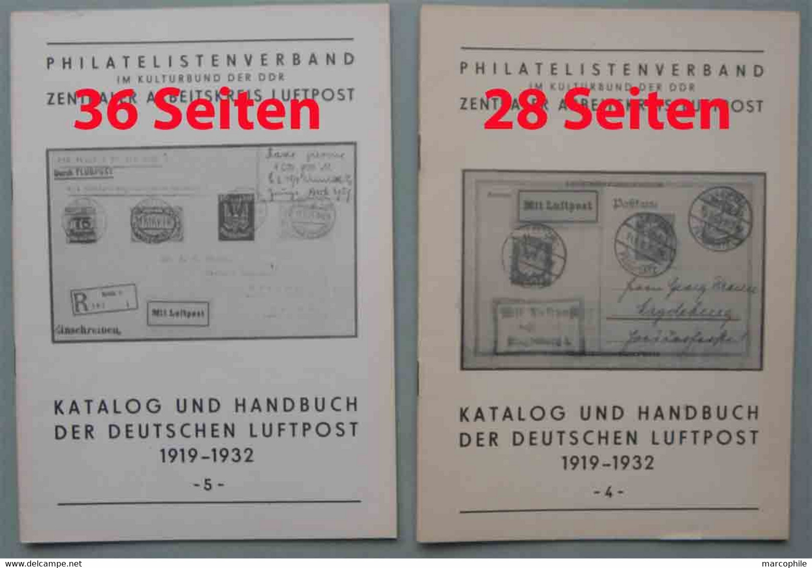 DEUTSCHE LUFTPOST 1919/1932 / HANDBUCH UND KATALOG / 18 BÄNDER / 11 BILDER (ref 1550) - Luchtpost & Postgeschiedenis