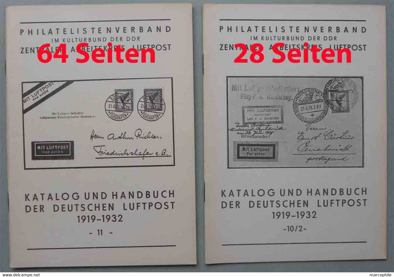 DEUTSCHE LUFTPOST 1919/1932 / HANDBUCH UND KATALOG / 18 BÄNDER / 11 BILDER (ref 1550)