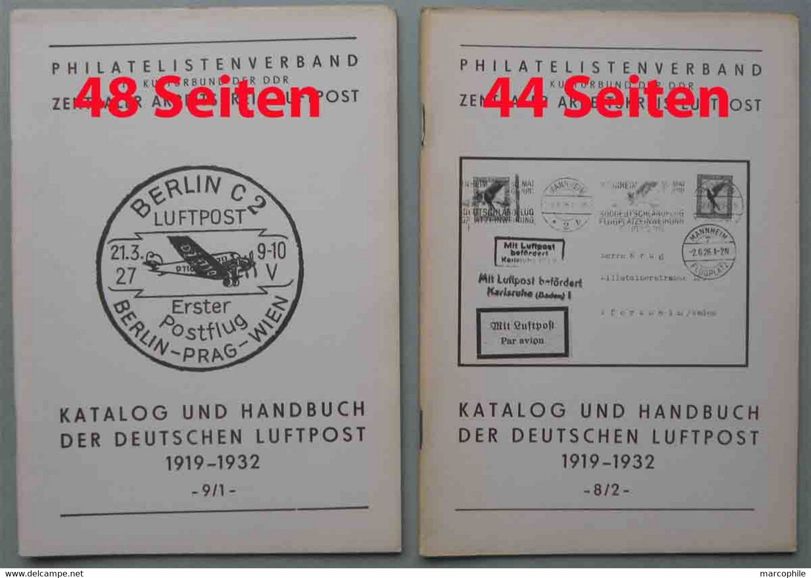 DEUTSCHE LUFTPOST 1919/1932 / HANDBUCH UND KATALOG / 18 BÄNDER / 11 BILDER (ref 1550)